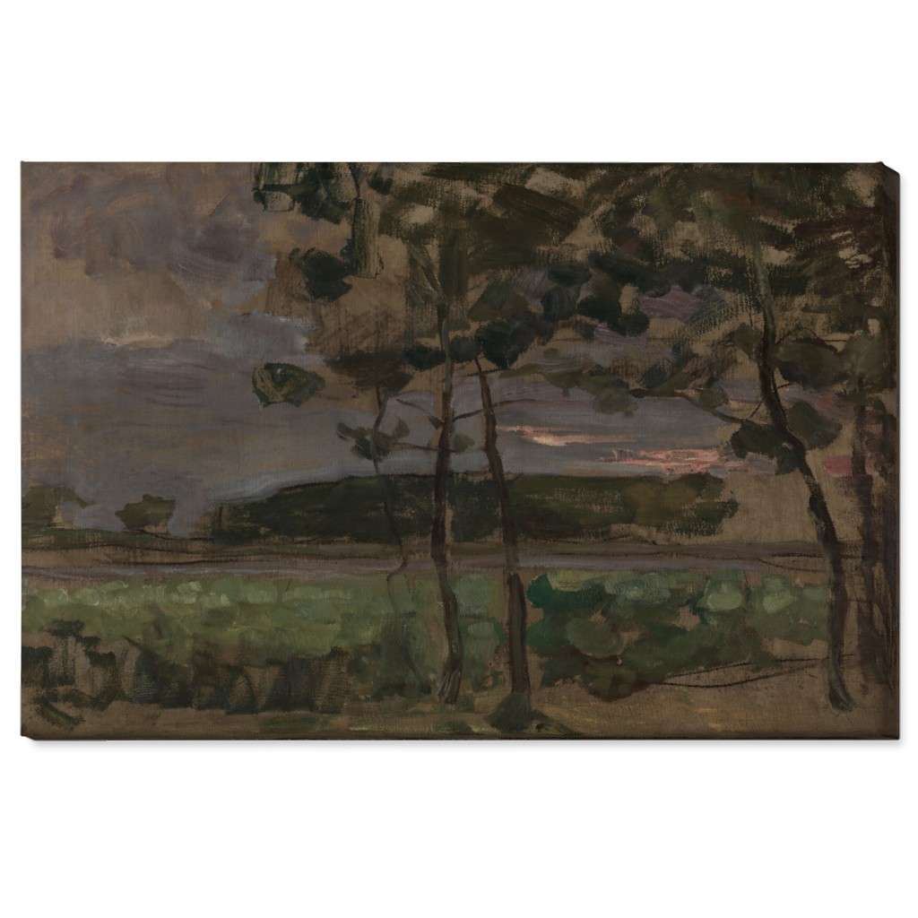 Meadow Edge Wall Art, No Frame, Single piece, Canvas, 24x36, Green, Classic Green