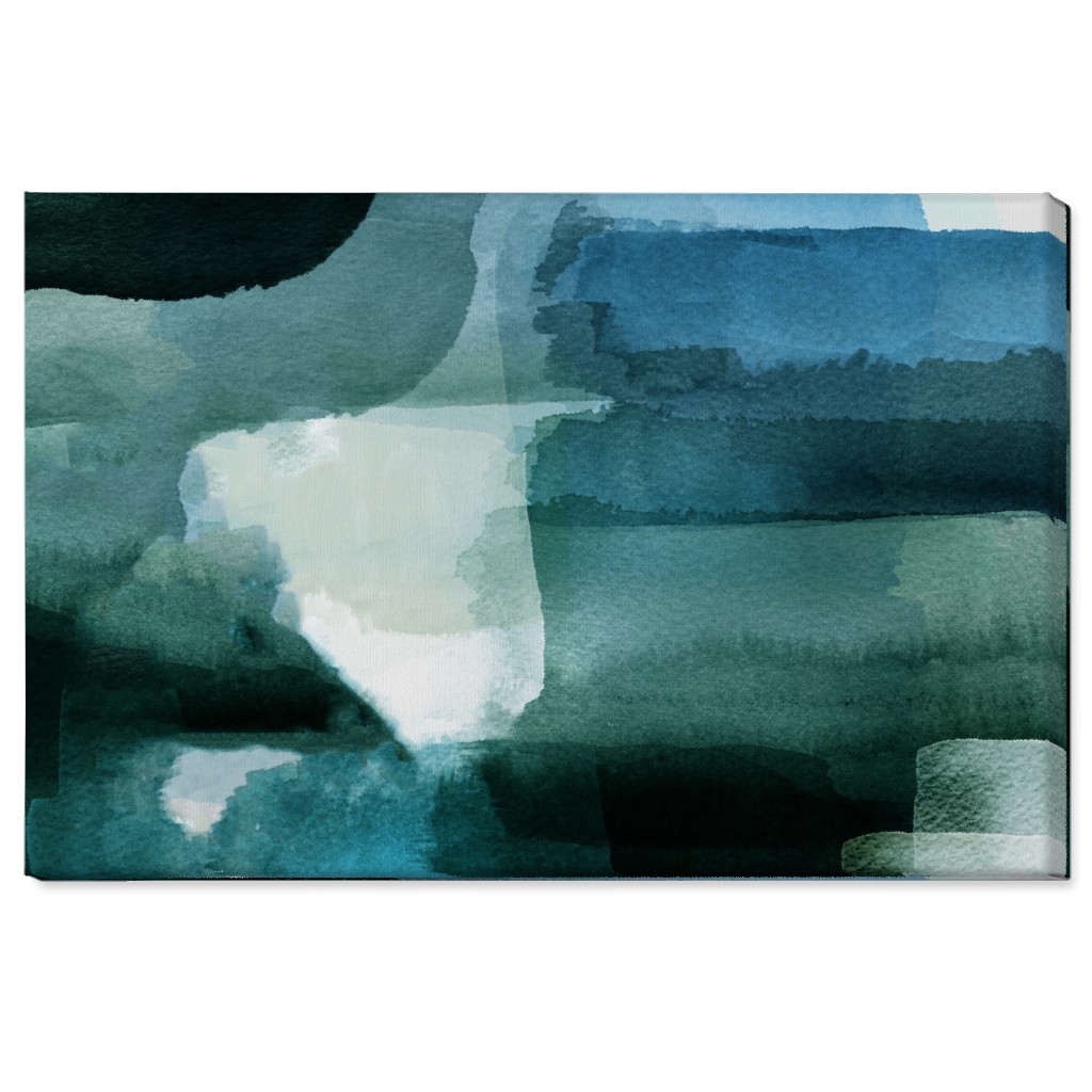 Abyss - Green and Blue Wall Art, No Frame, Single piece, Canvas, 24x36, Green, Classic Green