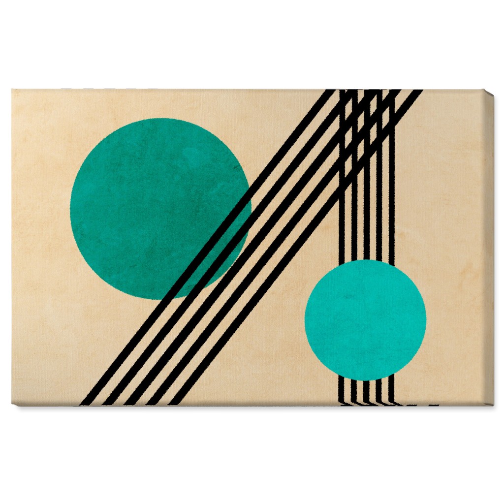 Orbs Abstract Wall Art, No Frame, Single piece, Canvas, 24x36, Green, Majorca