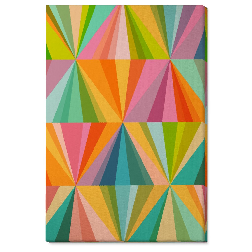 Radiant Diamonds - Bright Wall Art, No Frame, Single piece, Canvas, 24x36, Multicolor