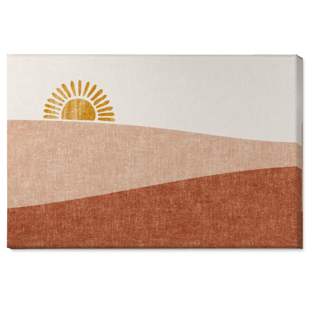 Sunrise - Warm Wall Art, No Frame, Single piece, Canvas, 24x36, Pink, Bright Pink