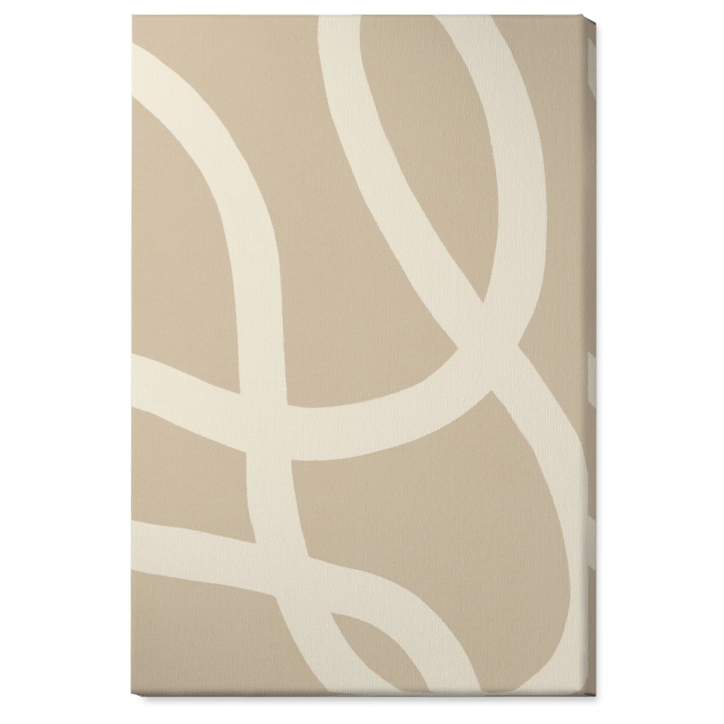 Tangled Brush Strokes I Wall Art, No Frame, Single piece, Canvas, 24x36, Beige