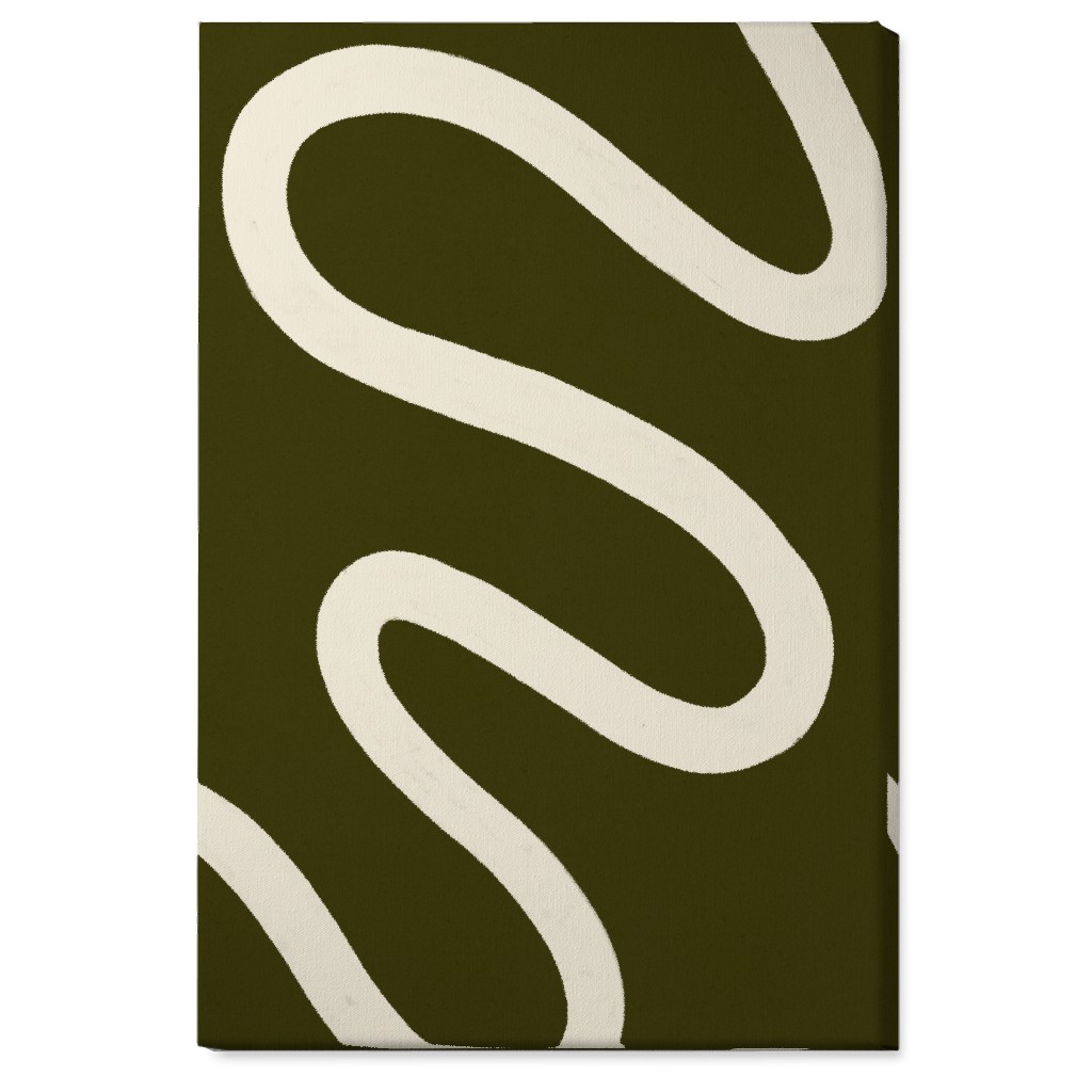 Tangled Brush Strokes Ii Wall Art, No Frame, Single piece, Canvas, 24x36, Green, Hunter