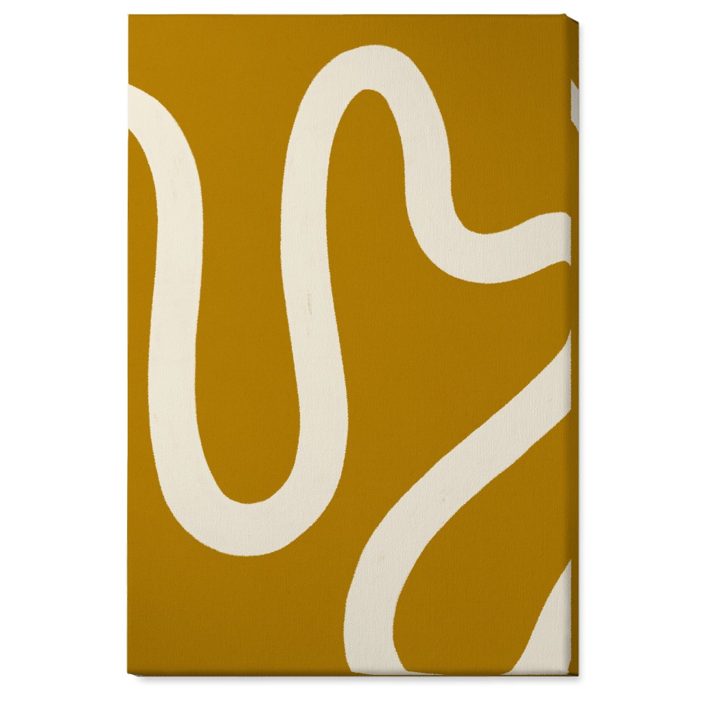 Tangled Brush Strokes Iii Wall Art, No Frame, Single piece, Canvas, 24x36, Yellow