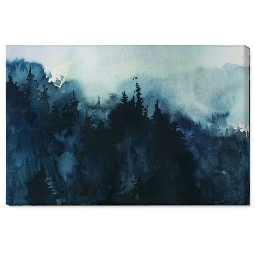 Smoky Mountains - Multi Wall Art, No Frame, Single piece, Canvas, 24x36, Blue