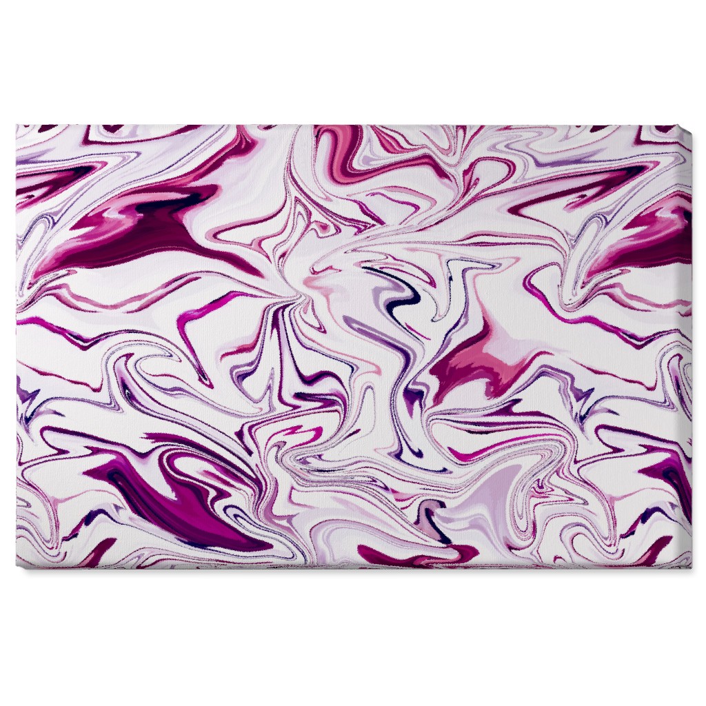 Marble - Mulberry Wall Art, No Frame, Single piece, Canvas, 24x36, Pink