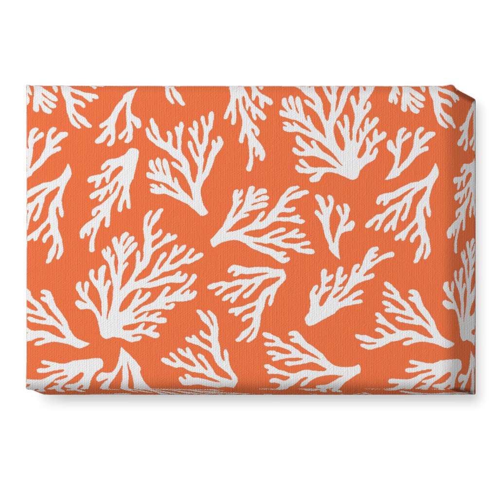 Coral - in Coral Wall Art, No Frame, Single piece, Canvas, 10x14, Orange, Orange