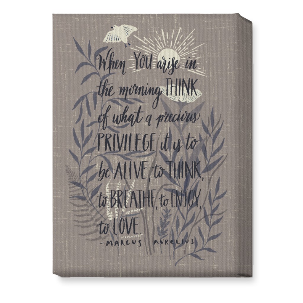 Precious Morning Wall Art, No Frame, Single piece, Canvas, 10x14, Gray