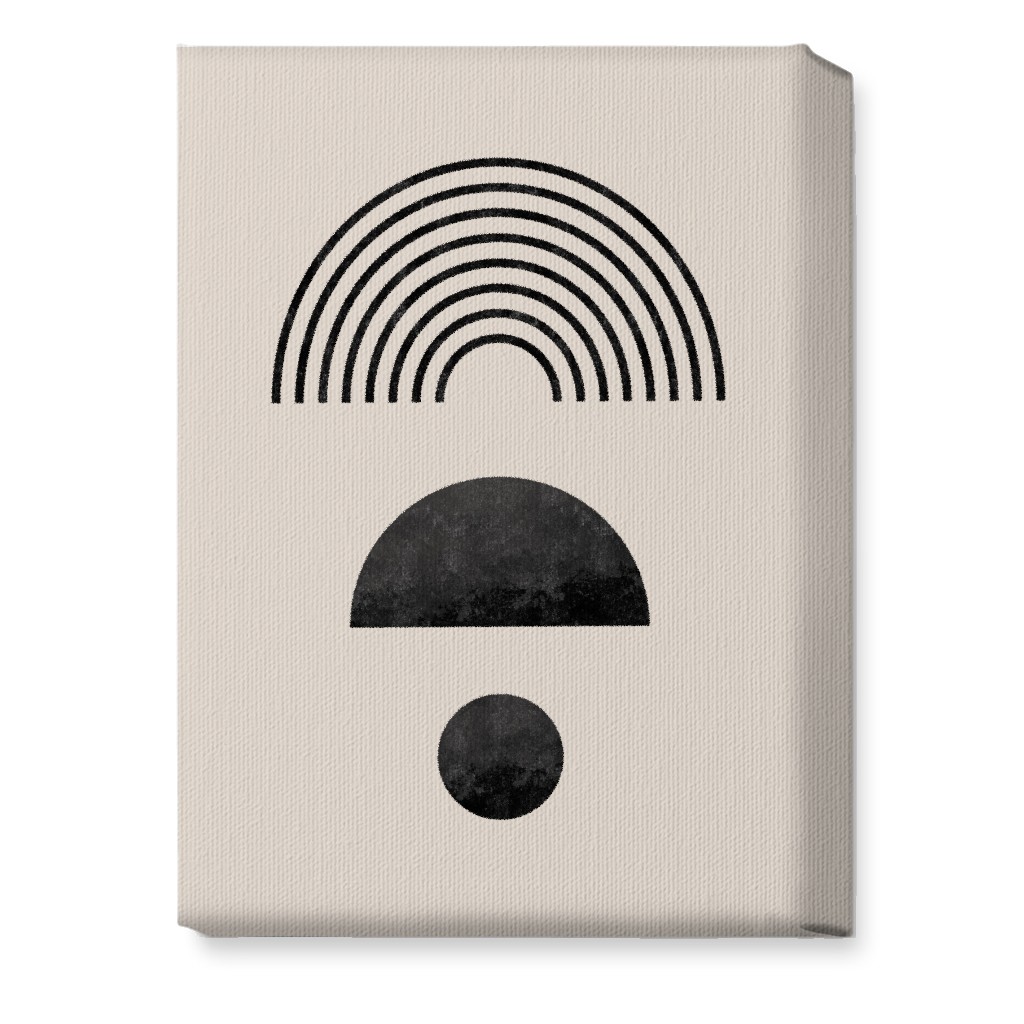 Minimal Rainbow and Geometric - Neutral Wall Art, No Frame, Single piece, Canvas, 10x14, Beige, Pearl