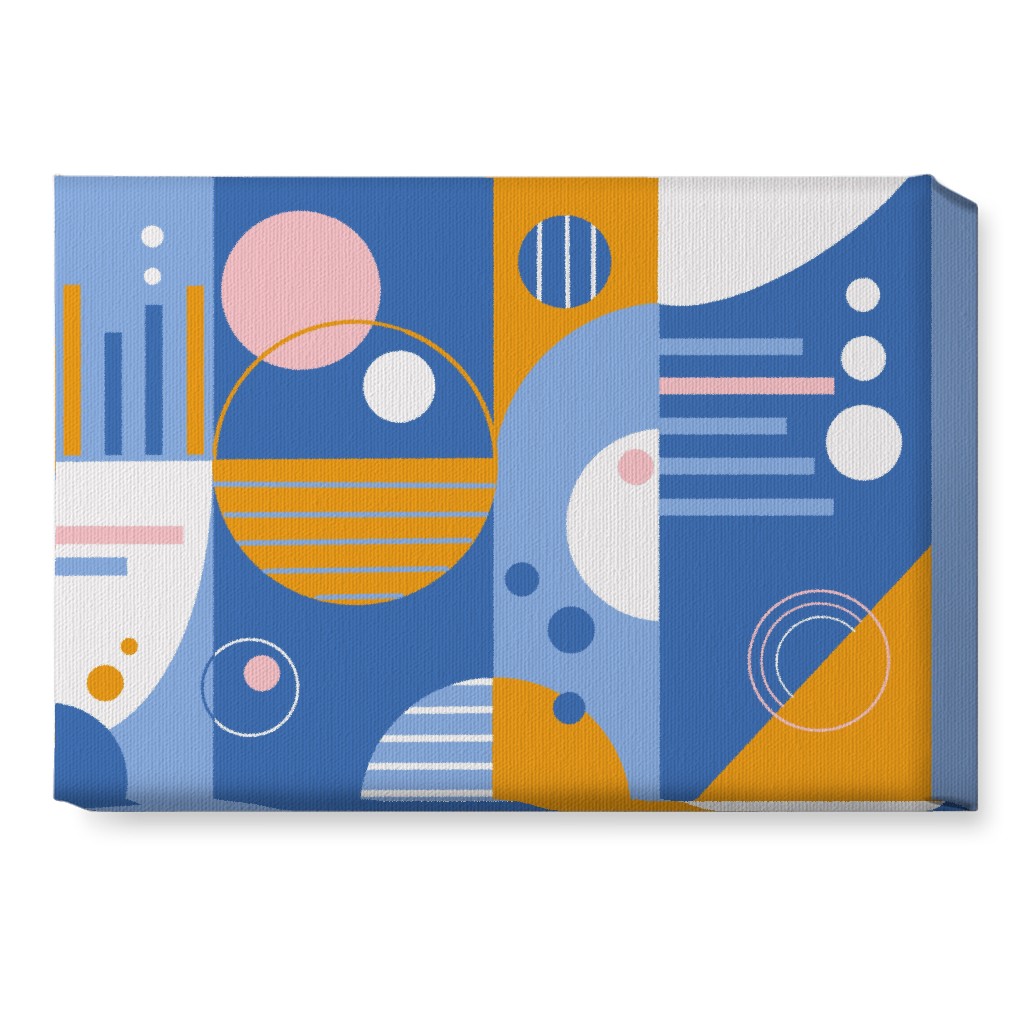 Abstract Playground - Multi Wall Art, No Frame, Single piece, Canvas, 10x14, Blue