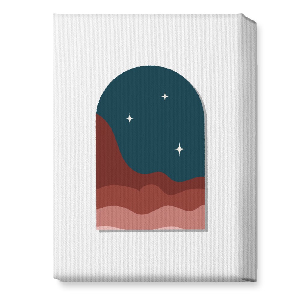 Abstract Landscapes in Windows Night Wall Art, No Frame, Single piece, Canvas, 10x14, Multicolor