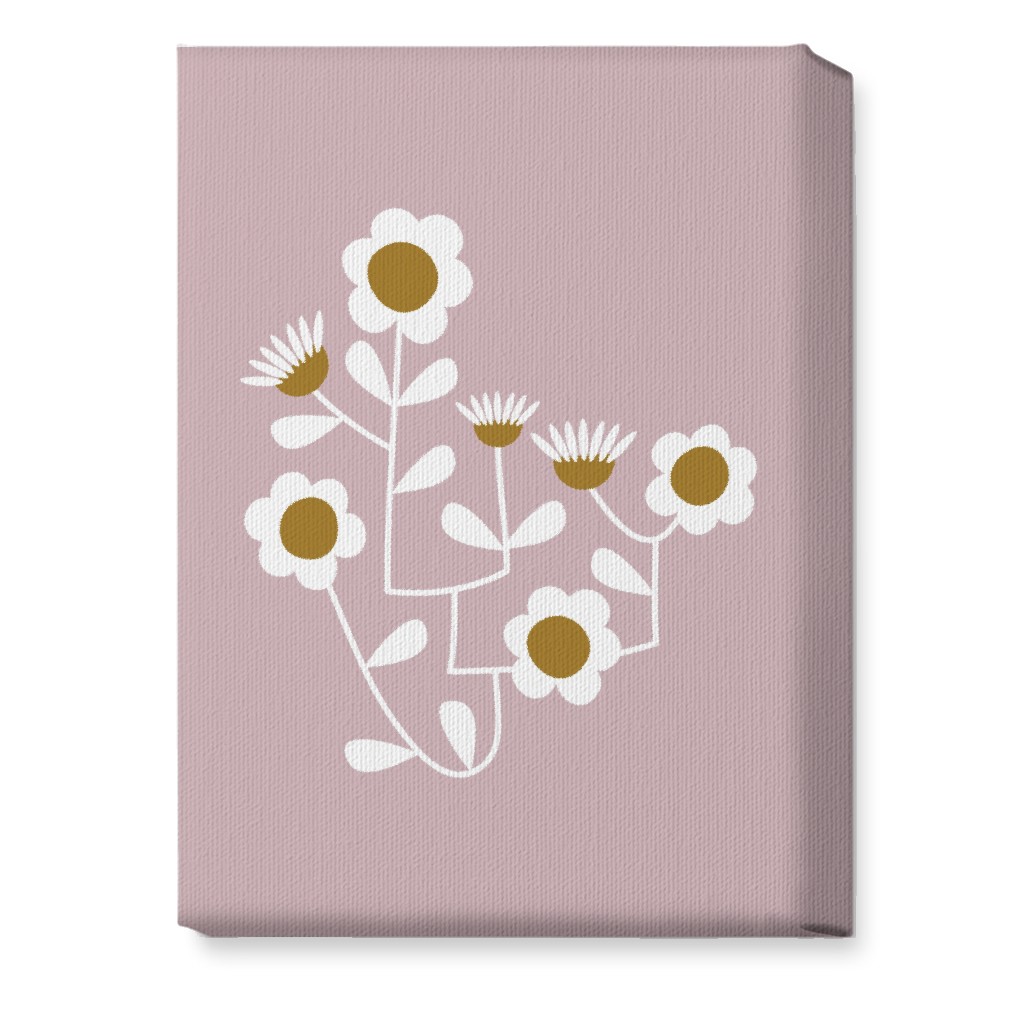 Mod Hanging Floral Wall Art, No Frame, Single piece, Canvas, 10x14, Pink