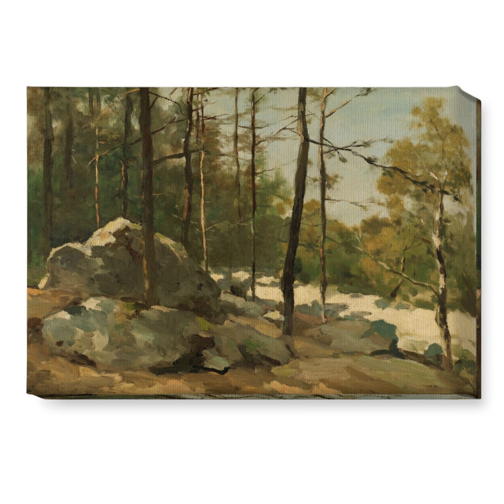 Rocky Edge Wall Art, No Frame, Single piece, Canvas, 10x14, Green