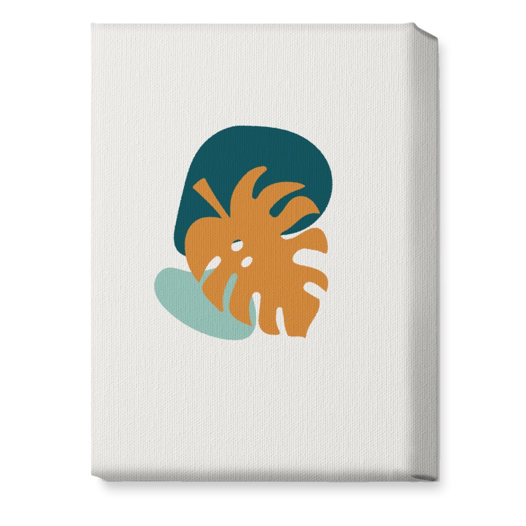 Shapes and Fern Leaf Ii Wall Art, No Frame, Single piece, Canvas, 10x14, Multicolor, Ink Spot