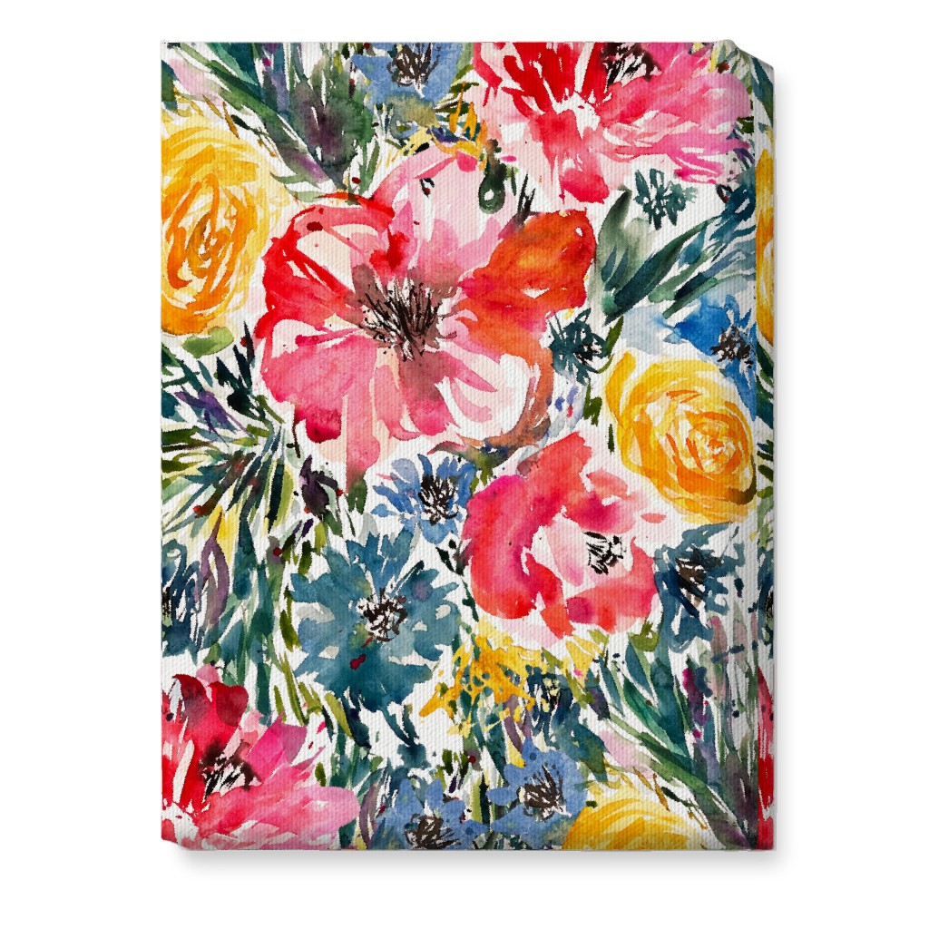 Blair Floral - Multi Wall Art, No Frame, Single piece, Canvas, 10x14, Multicolor