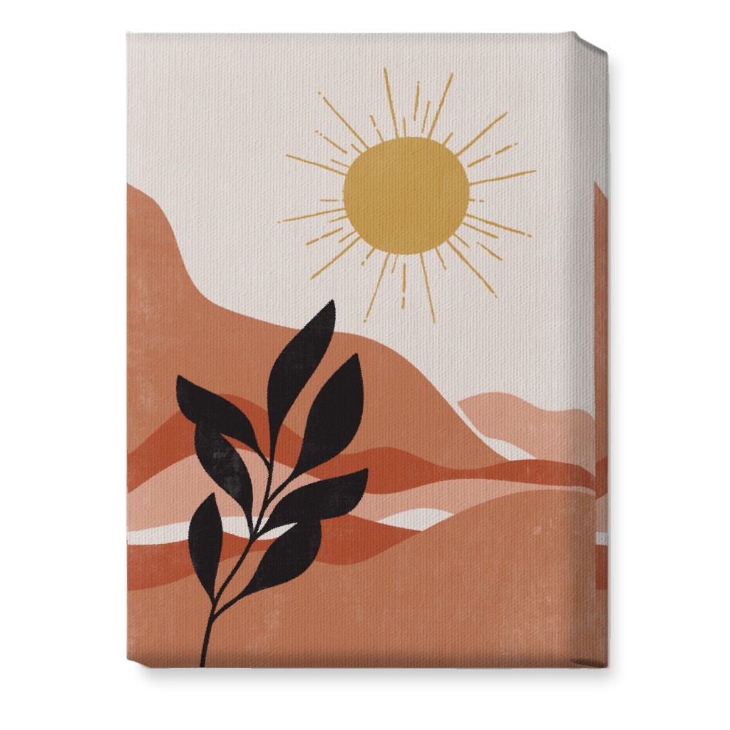 Earthen Landscape - Terracotta Wall Art, No Frame, Single piece, Canvas, 10x14, Pink, Bright Pink