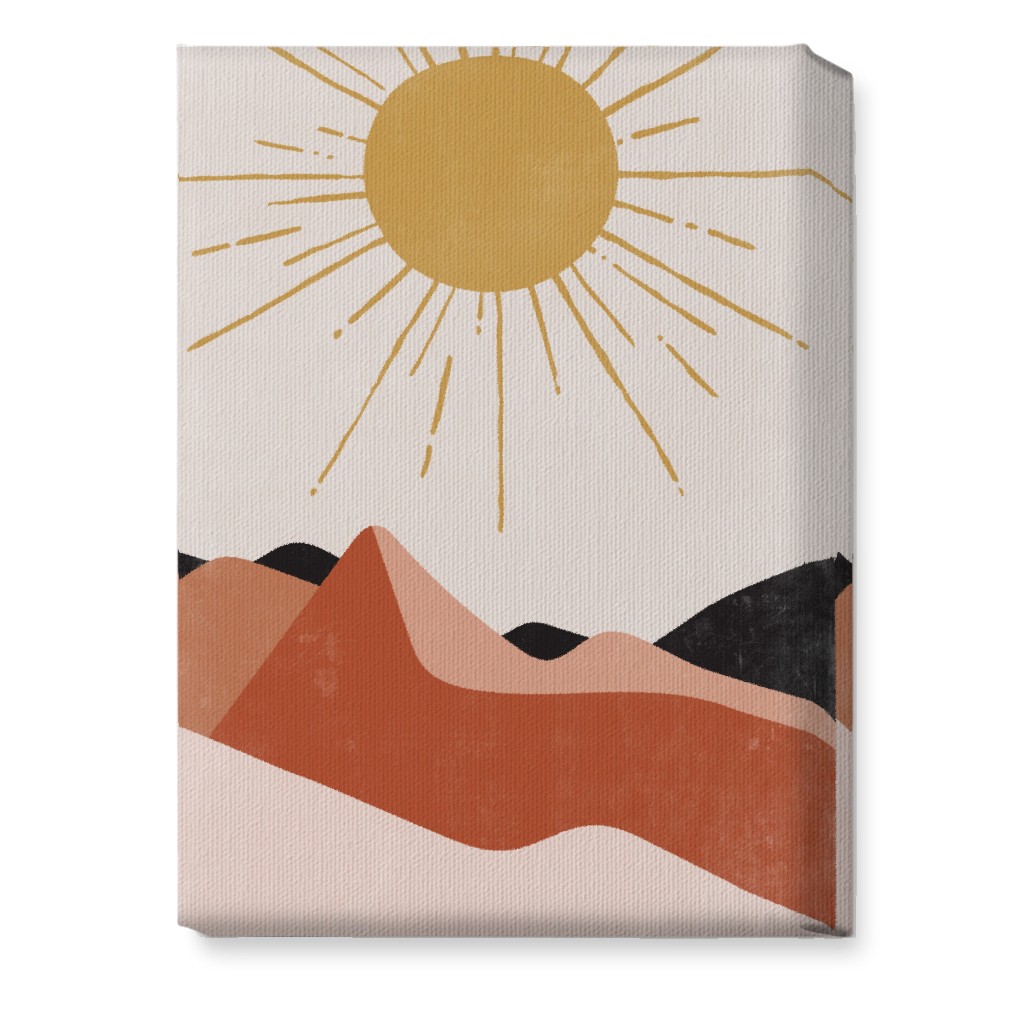 Earthen Vista - Terracotta Wall Art, No Frame, Single piece, Canvas, 10x14, Pink, Bright Pink