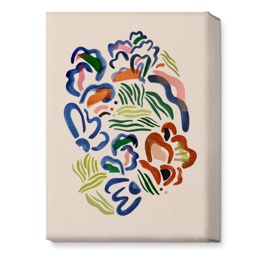 Garden Watercolor - Multi Wall Art, No Frame, Single piece, Canvas, 10x14, Multicolor