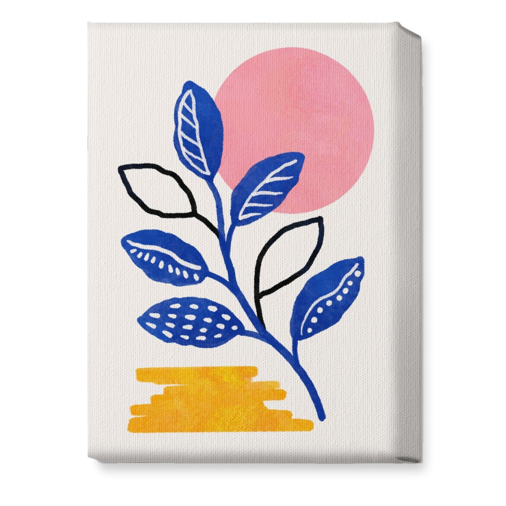 Leaves in the Moonlight Wall Art, No Frame, Single piece, Canvas, 10x14, Multicolor, Royal