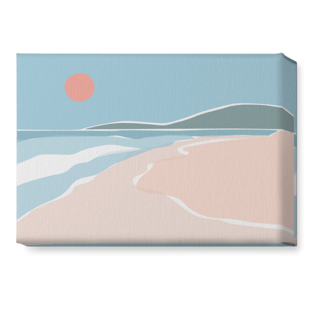 Beach Night Wall Art, No Frame, Single piece, Canvas, 10x14, Blue, Oasis