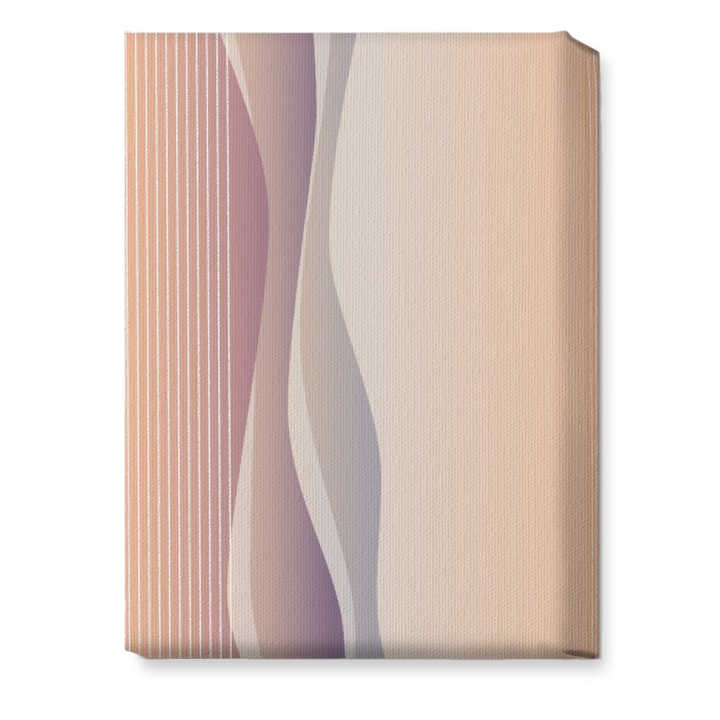 Curves Abstract - Neutral Wall Art, No Frame, Single piece, Canvas, 10x14, Pink