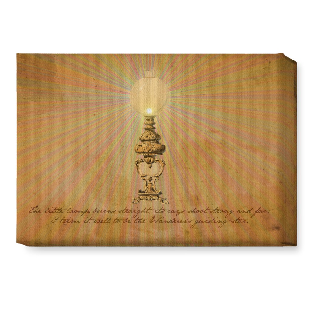 the Lamp - Orange Wall Art, No Frame, Single piece, Canvas, 10x14, Orange, Orange