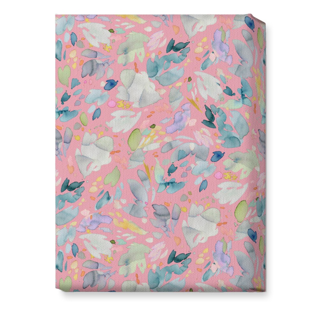 Abstract Petal Flowering Wall Art, No Frame, Single piece, Canvas, 10x14, Pink