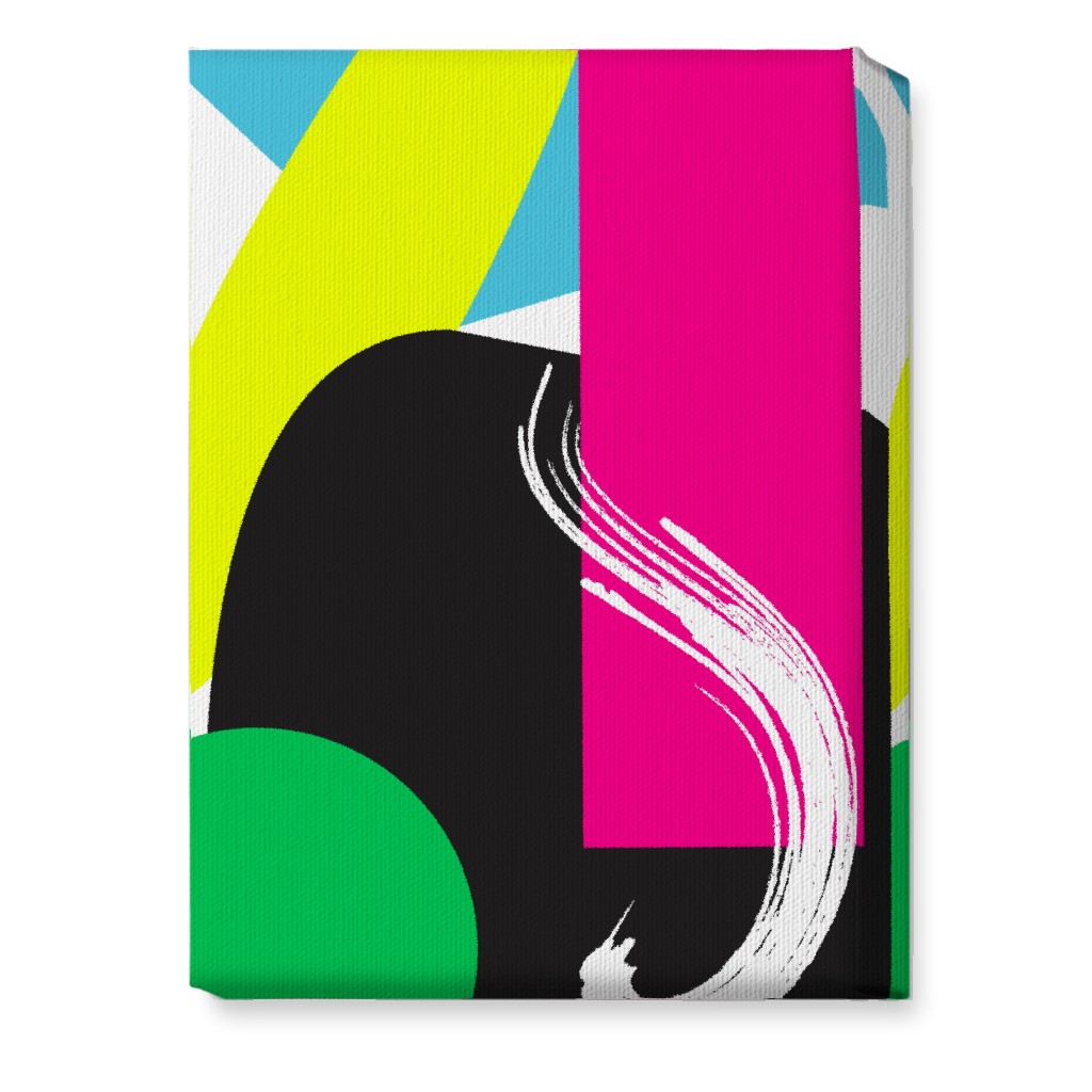 Abstract Colors Wall Art, No Frame, Single piece, Canvas, 10x14, Multicolor, Hot Pink