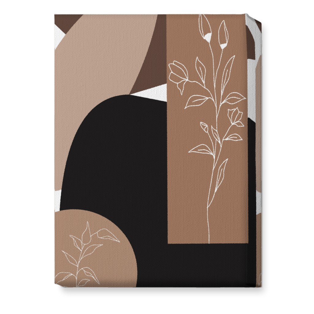 Botanical Abstract - Neutral Wall Art, No Frame, Single piece, Canvas, 10x14, Beige, Pearl