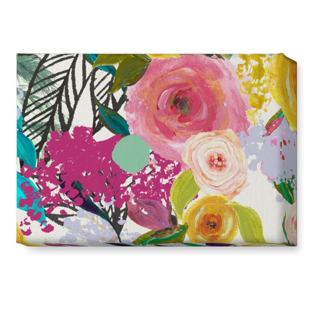 Autumn Blooms - Bright Wall Art, No Frame, Single piece, Canvas, 10x14, Multicolor