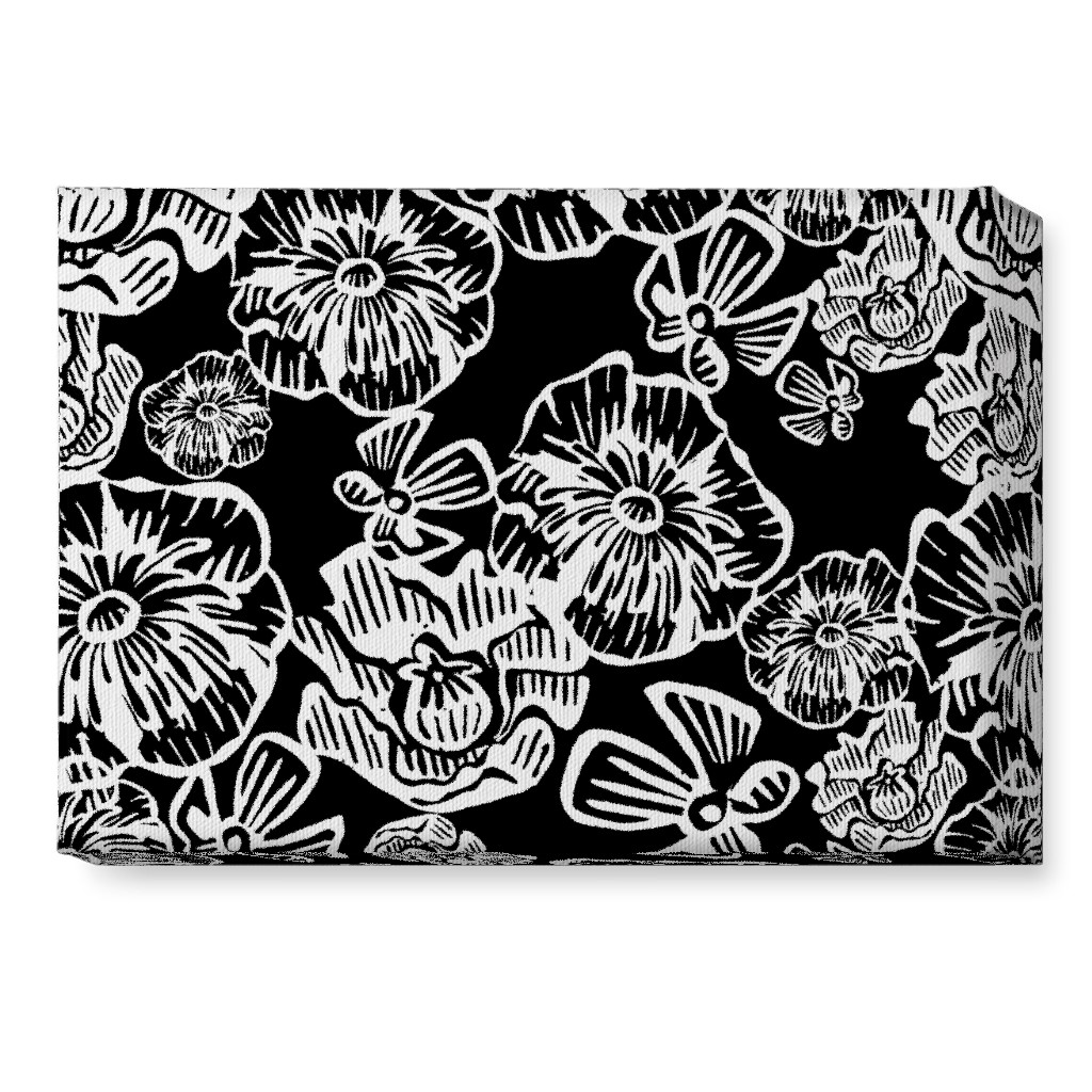 Poppy Arty Wall Art, No Frame, Single piece, Canvas, 10x14, Black