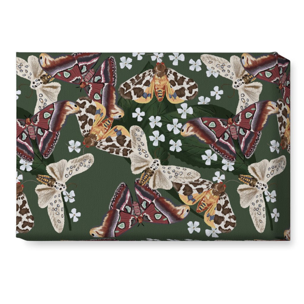 Moth Frenzy - Multi Wall Art, No Frame, Single piece, Canvas, 10x14, Multicolor