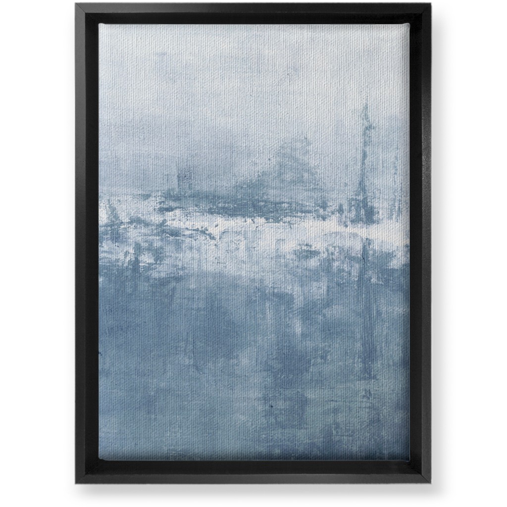 Right Tranquil Diptych - Blue Wall Art, Black, Single piece, Canvas, 10x14, Blue, True Blue