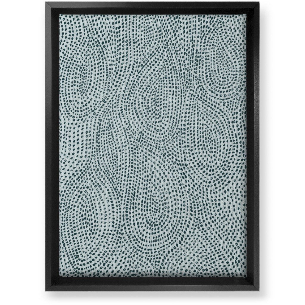 Drop Dots - Blue Wall Art, Black, Single piece, Canvas, 10x14, Blue, True Blue