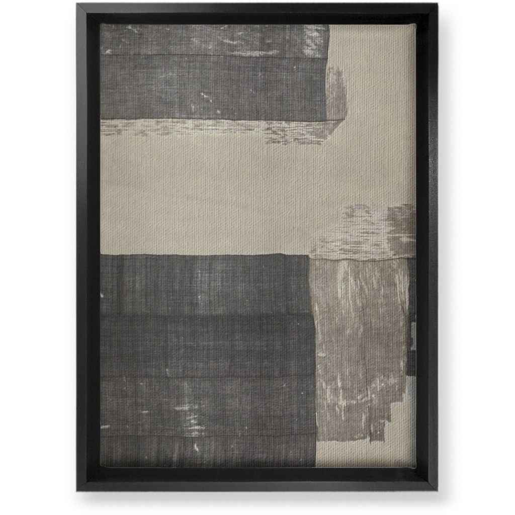 Threads - Gray Wall Art, Black, Single piece, Canvas, 10x14, Gray, Gray