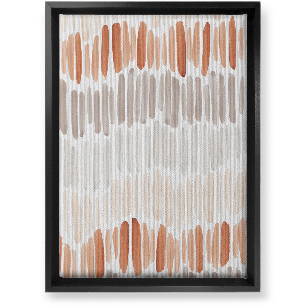 Many Brushstrokes Wall Art, Black, Single piece, Canvas, 10x14, Orange