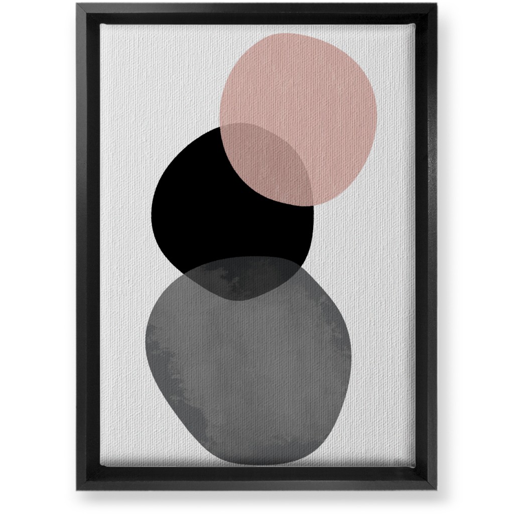 Stones Wall Art, Black, Single piece, Canvas, 10x14, Pink, Alpaca