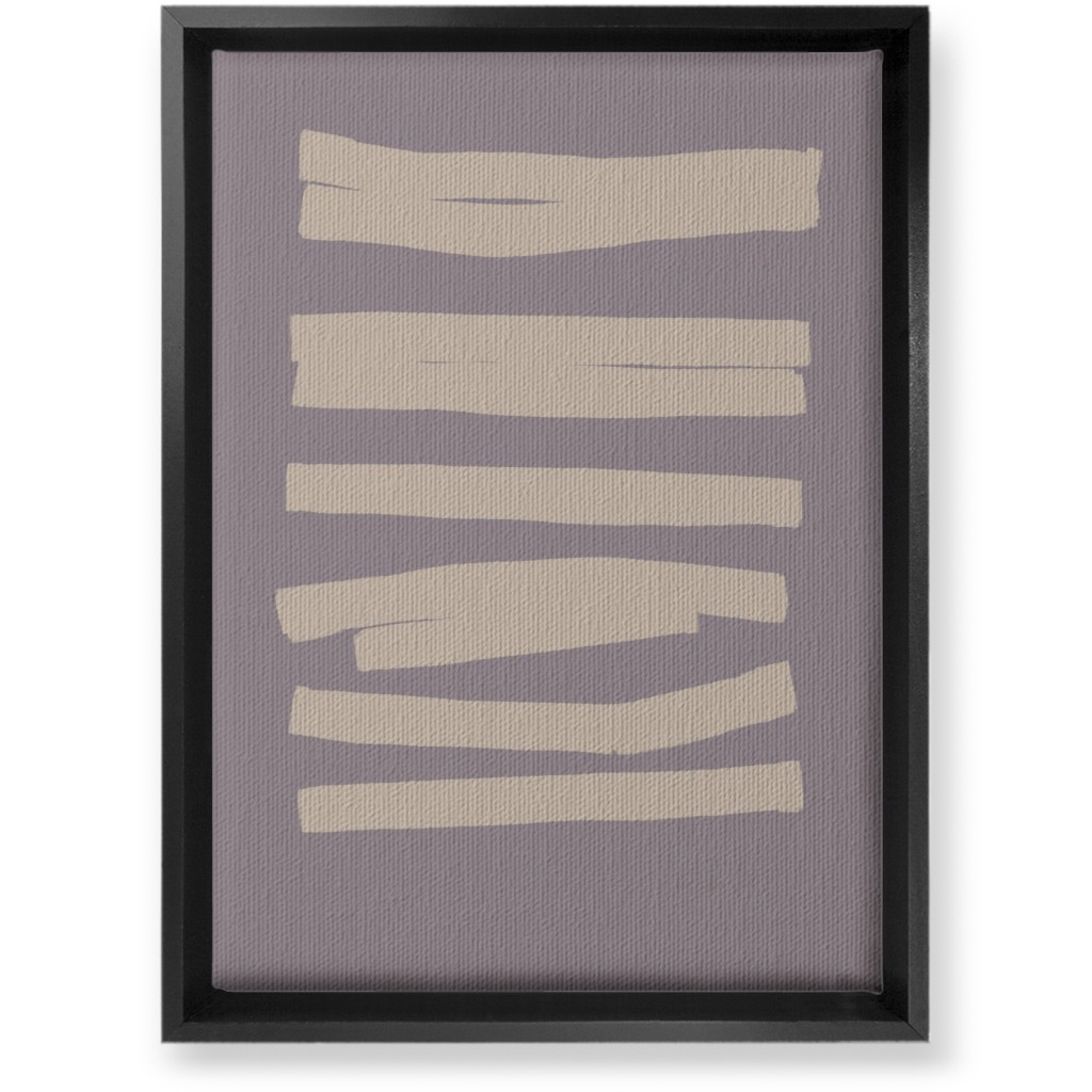 Abstract Bold Stripes I Wall Art, Black, Single piece, Canvas, 10x14, Purple
