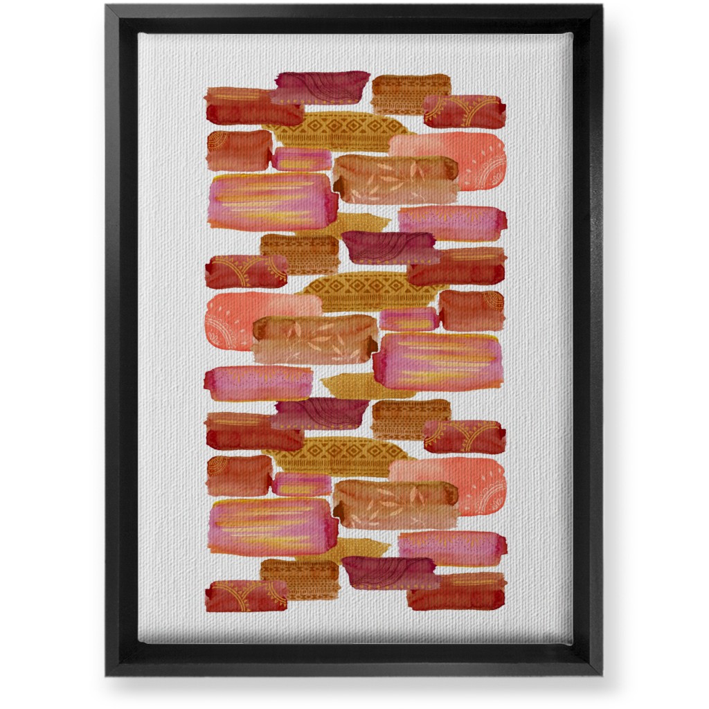 Brink Road Wall Art, Black, Single piece, Canvas, 10x14, Pink, Russet