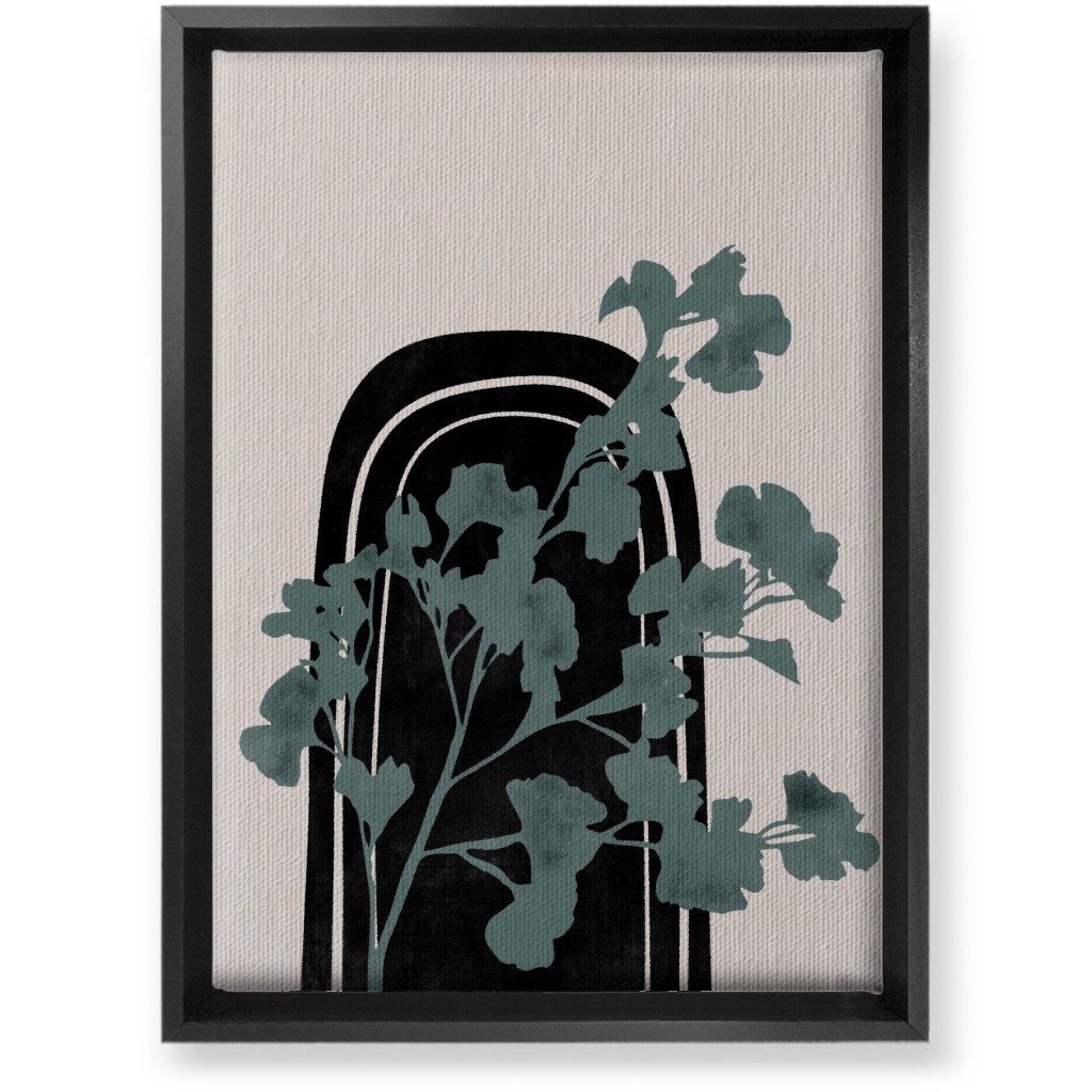 Modern Garden Archway - Green and Ivory Wall Art, Black, Single piece, Canvas, 10x14, Green, Classic Green