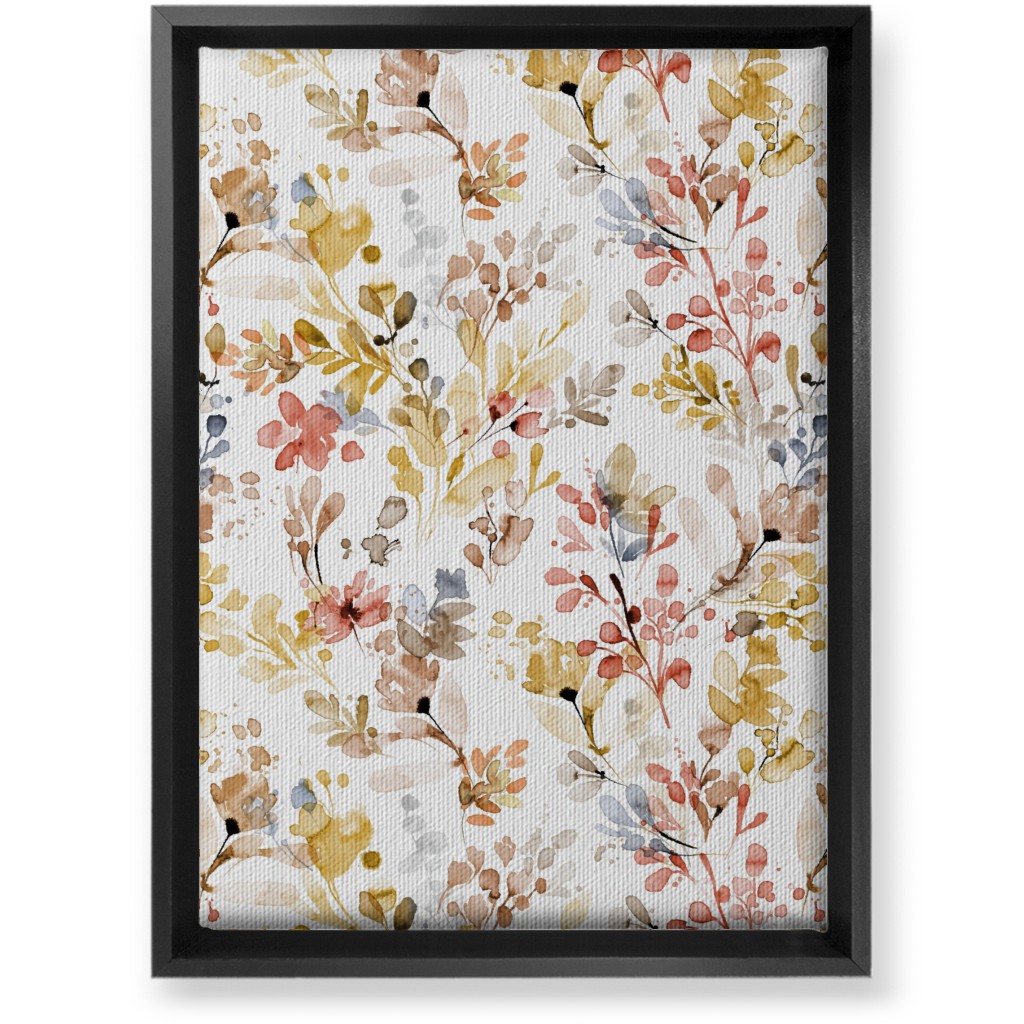 Wild Plants - Multi Wall Art, Black, Single piece, Canvas, 10x14, Multicolor