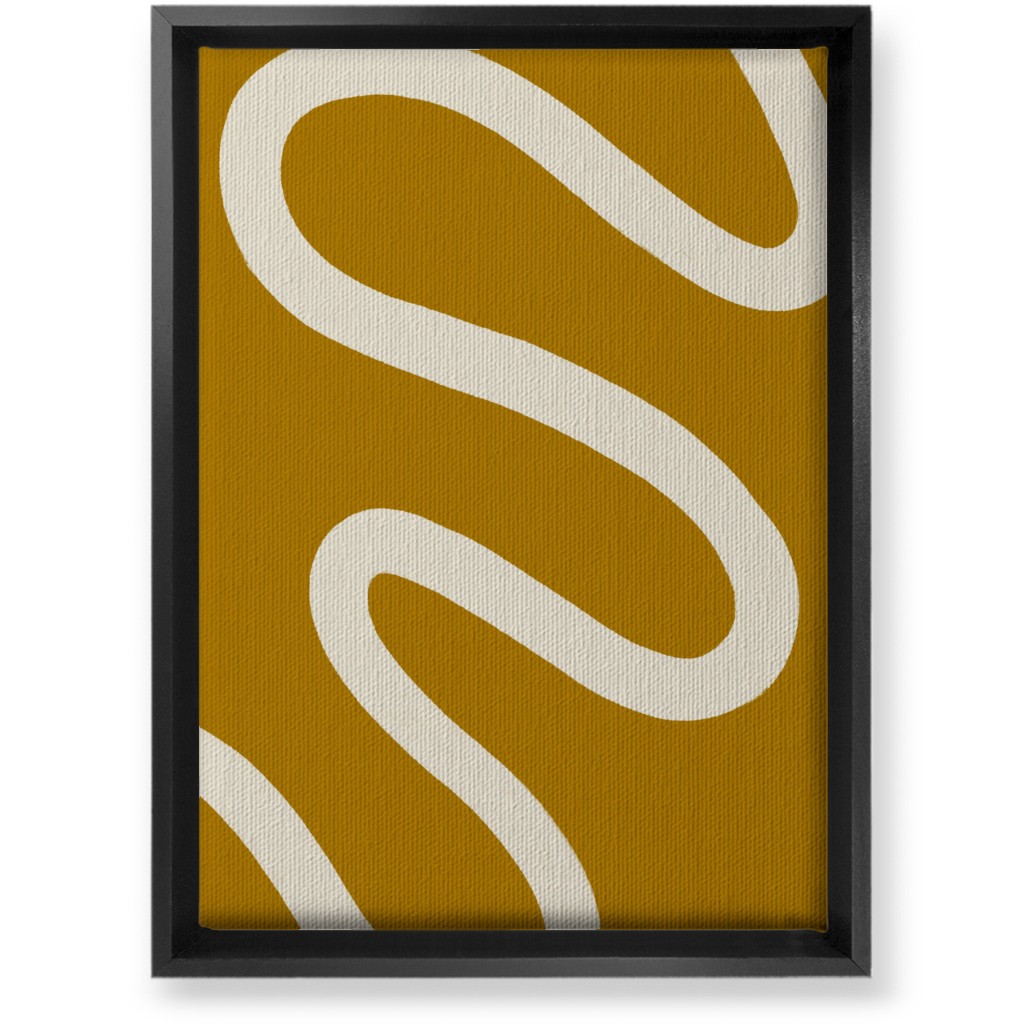 Tangled Brush Strokes Ii Wall Art, Black, Single piece, Canvas, 10x14, Yellow