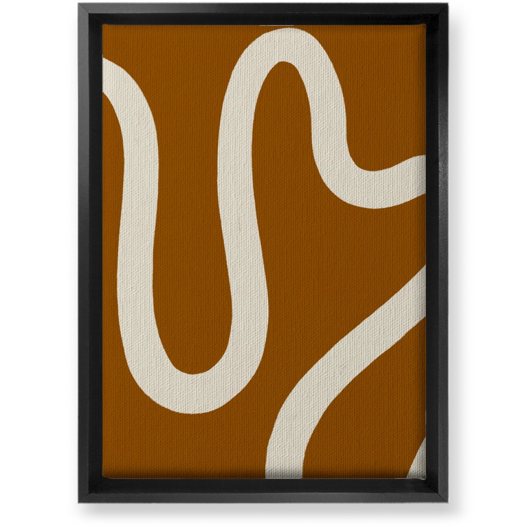 Tangled Brush Strokes Iii Wall Art, Black, Single piece, Canvas, 10x14, Orange