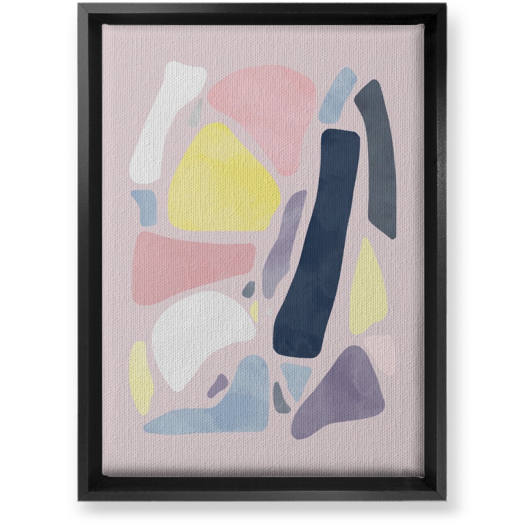 Organic Abstract Shapes - Multi Wall Art, Black, Single piece, Canvas, 10x14, Multicolor