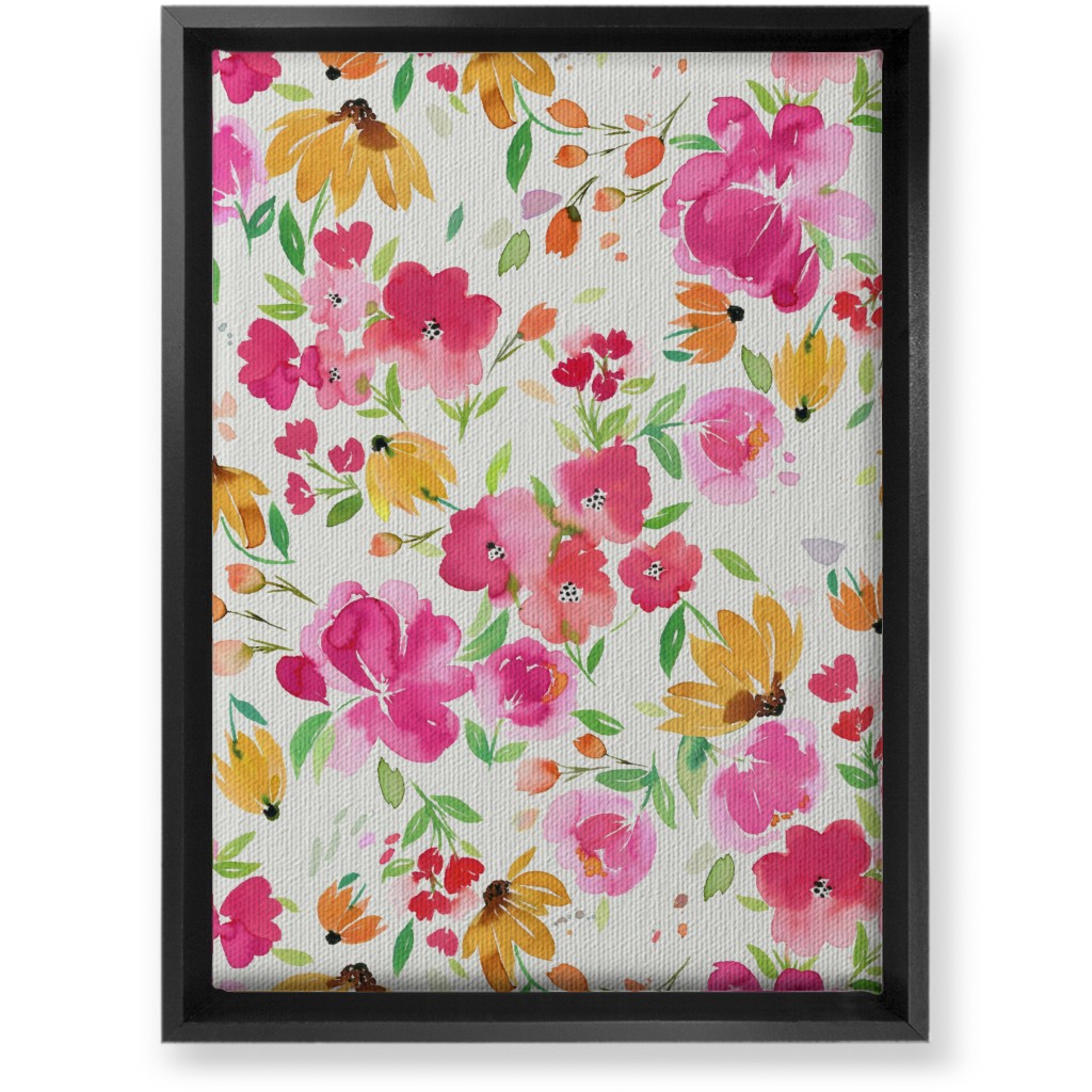 Smells Like Spring Wall Art, Black, Single piece, Canvas, 10x14, Pink