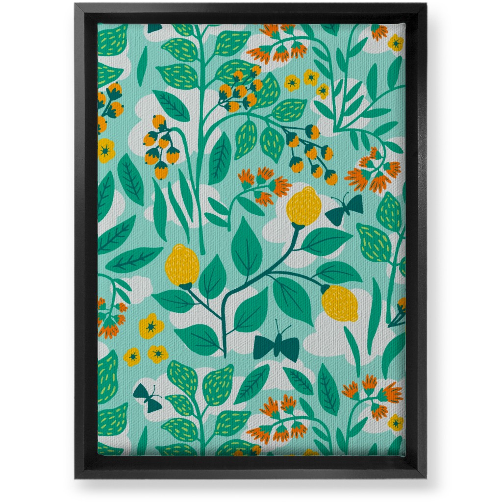 Color Garden - Green Wall Art, Black, Single piece, Canvas, 10x14, Green, Classic Green