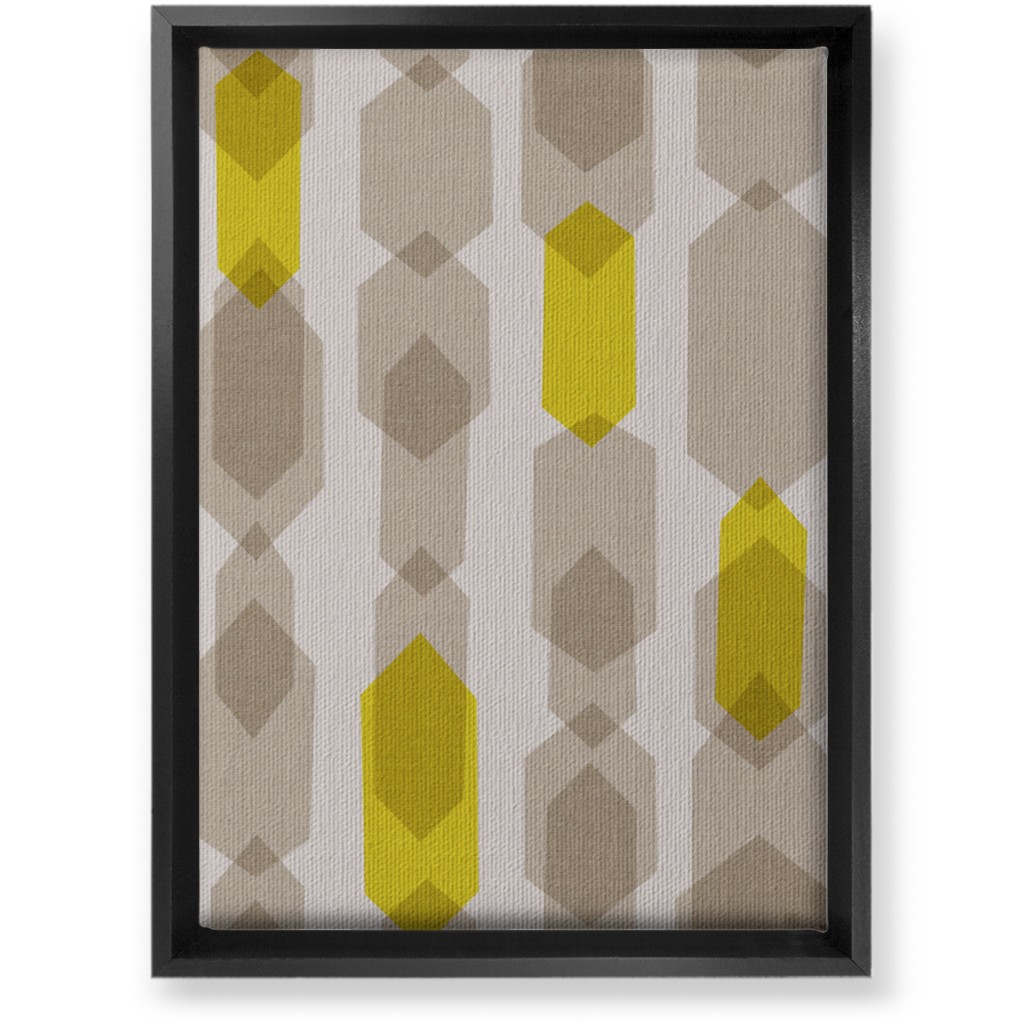 Elements Columns Wall Art, Black, Single piece, Canvas, 10x14, Yellow