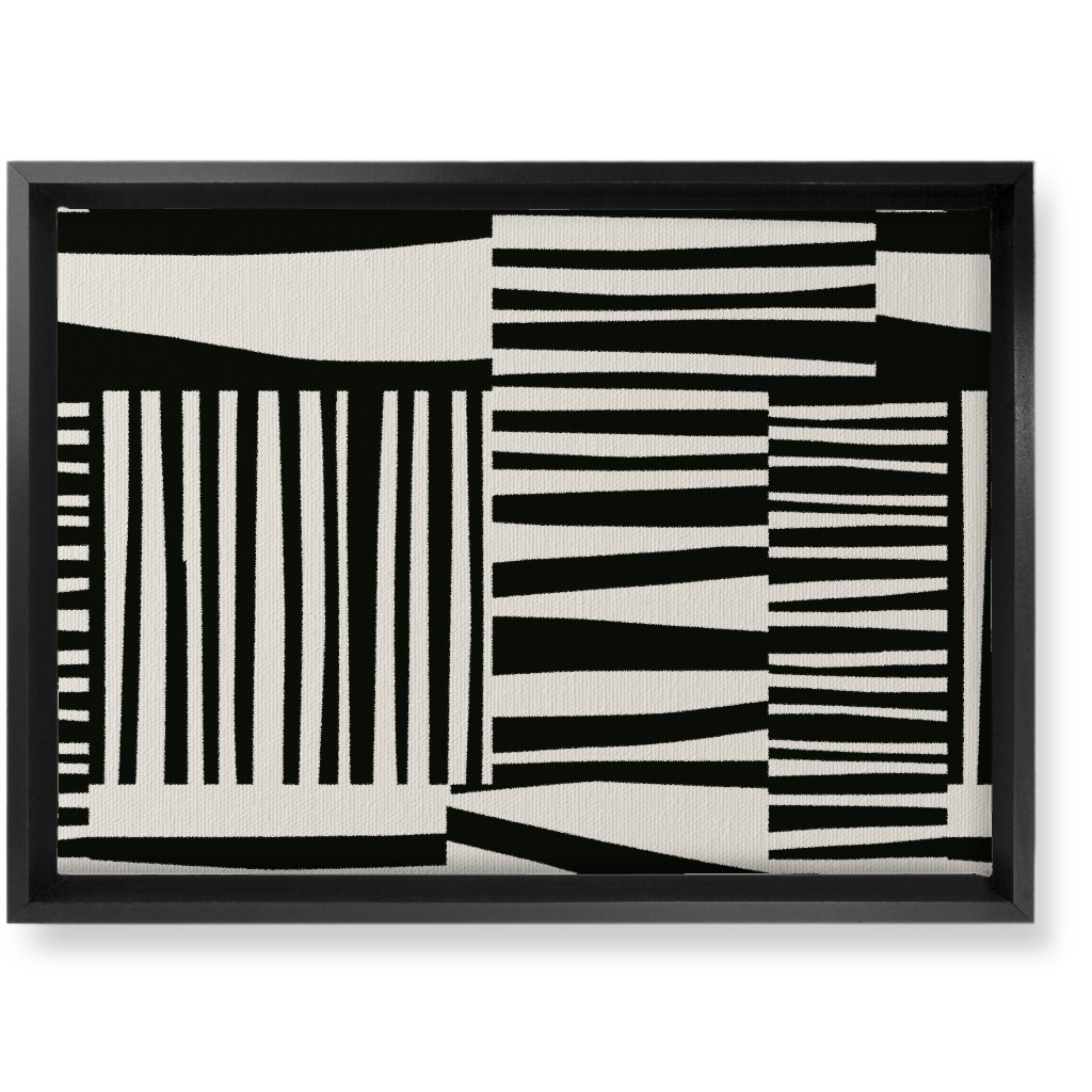 Twiggy Stripes Wall Art, Black, Single piece, Canvas, 10x14, Black