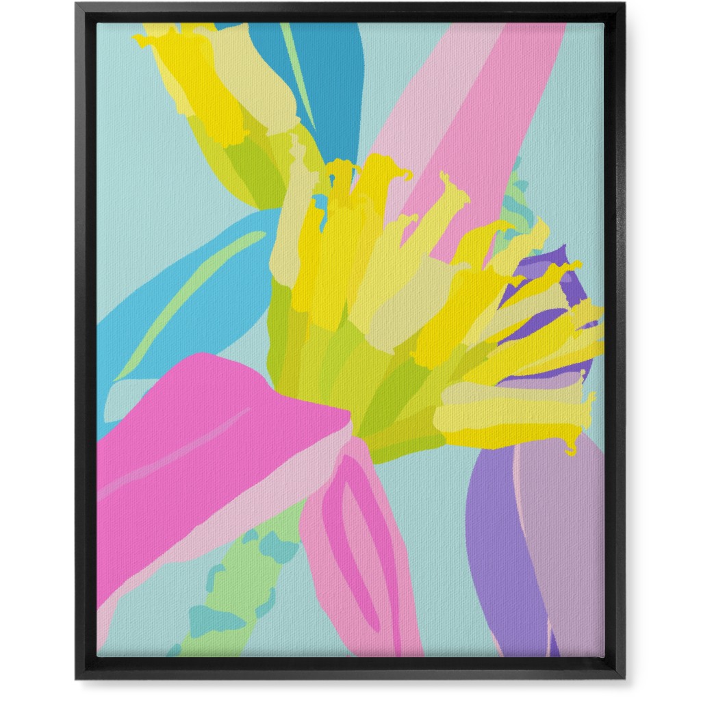 Bold Tropical Banana Plants - Multi Wall Art, Black, Single piece, Canvas, 16x20, Multicolor