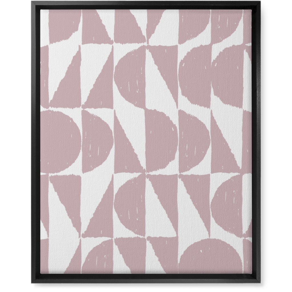 Mod Shapes Wall Art, Black, Single piece, Canvas, 16x20, Pink, White